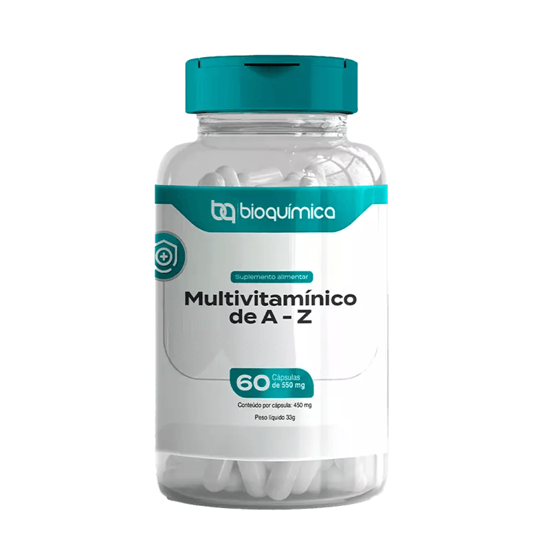 Multivitamínico Bioquímica A-Z Mais Saúde, Imunidade e Bem-Estar - 60 Cápsulas