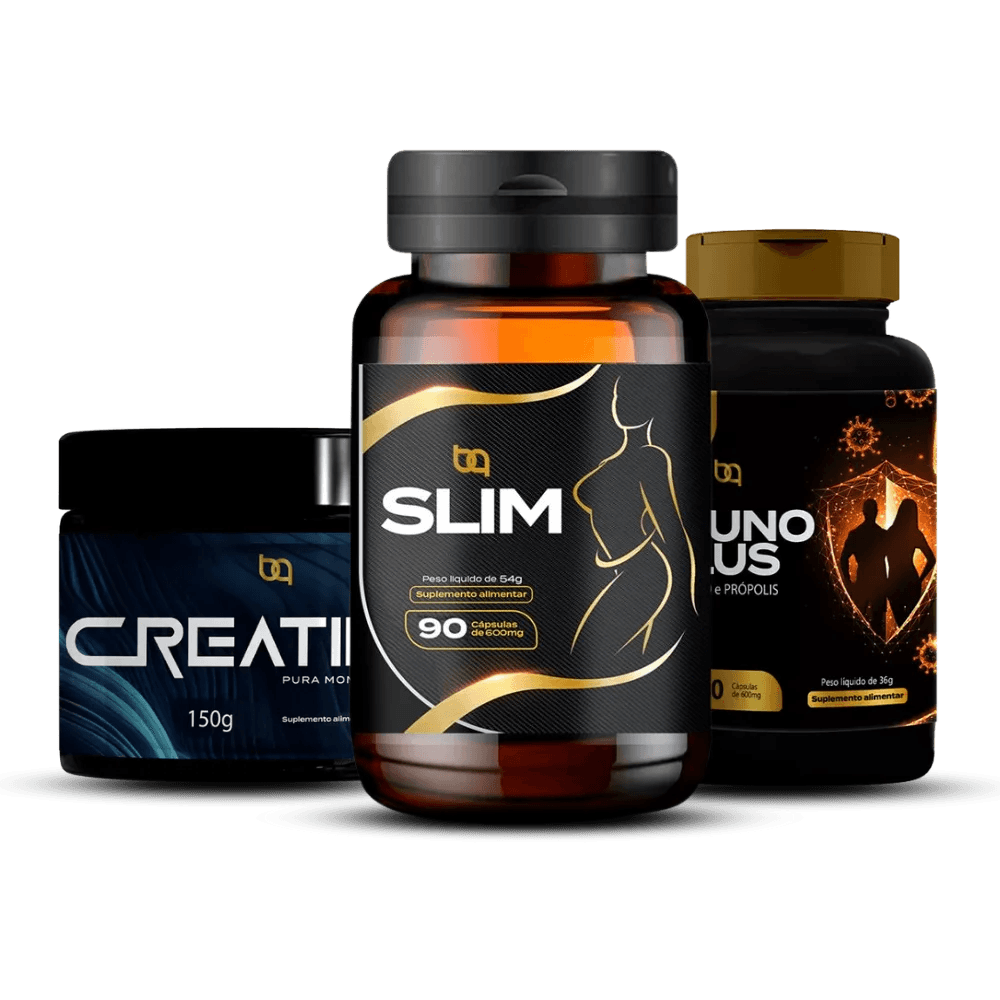 Kit Completo Bioquímica: Imunidade, Força e Emagrecimento – Imuno Plus + Creatina + Slim