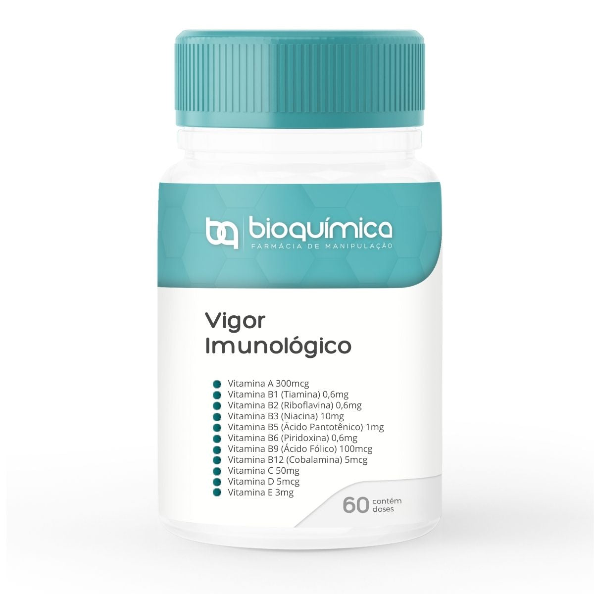 Multivitamínico manipulado com 60 doses e minerais quelados. Suplemento vitamínico e mineral completo para rotina, com dose única diária e foco em qualidade.