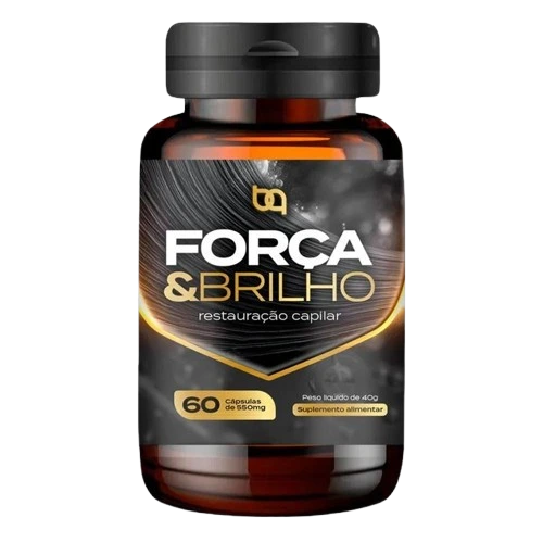 Força e Brilho 60caps – fórmula Bioquímica para pele radiante, cabelos saudáveis e unhas mais fortes