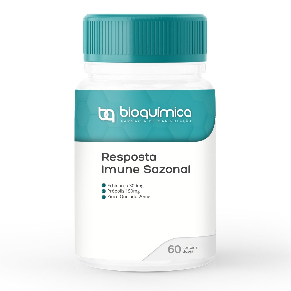 Suplemento Resposta Imune: Echinacea, Própolis e Zinco 470mg