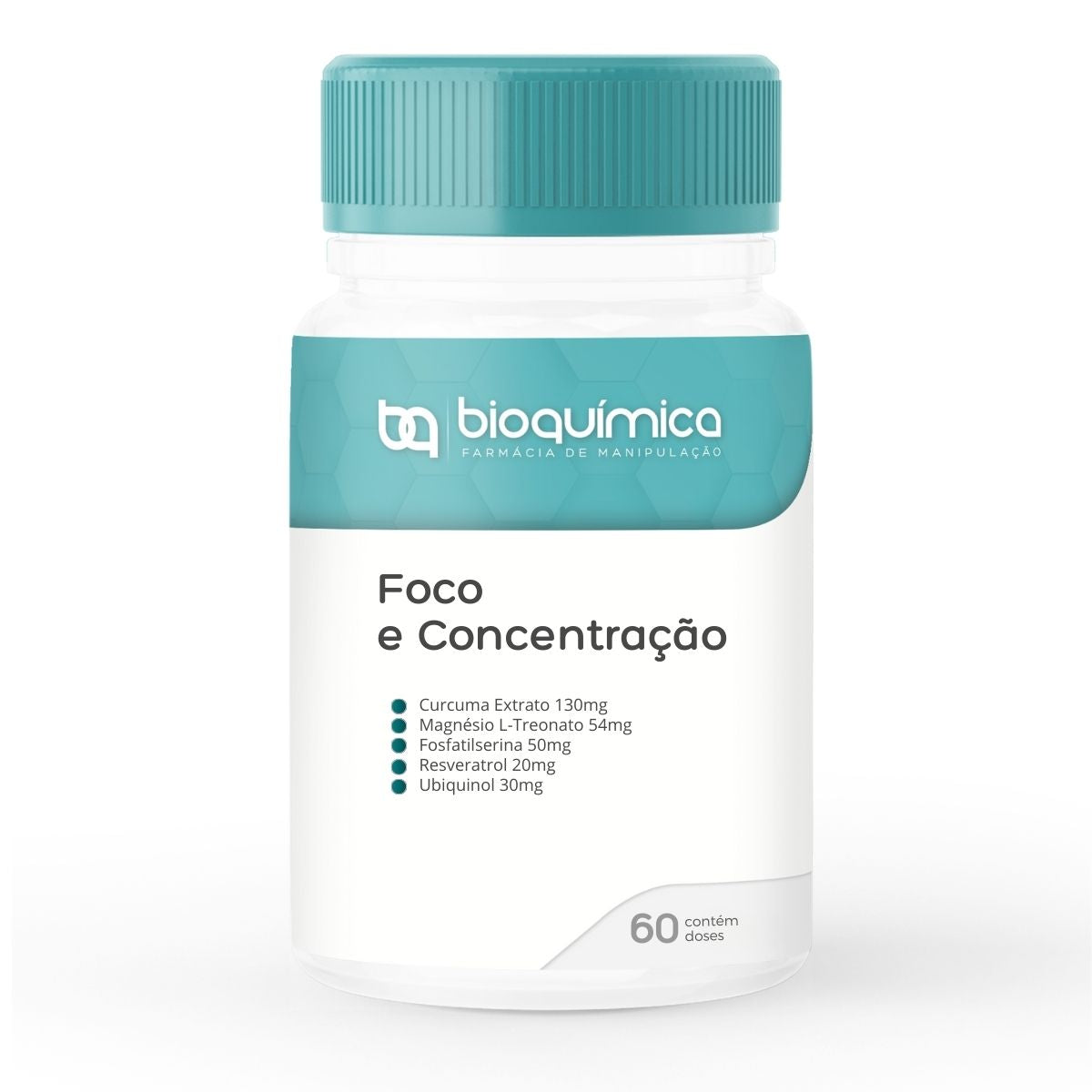 Maximize seu foco e memória com o Suplemento Cognitivo Avançado (Curcuma, Magnésio L-Treonato, Fosfatidilserina). Suporte neuroprotetor e energético.