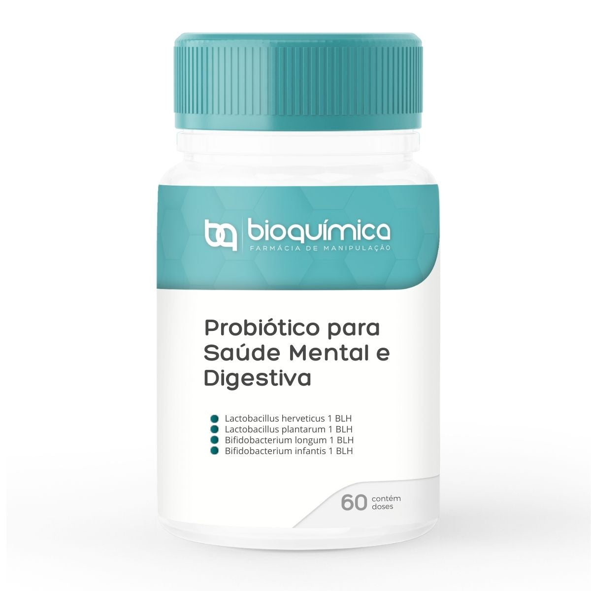 Probiótico para Saúde Mental e Digestiva. Fórmula com Lactobacillus helveticus, Bifidobacterium Longum e Plantarum. Suporte para SII e Imunidade.